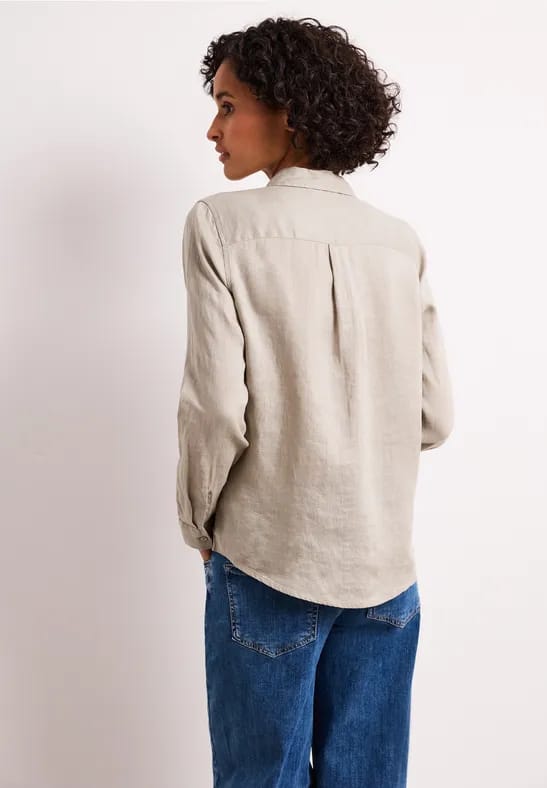 Blouse met lange mouwen en borstzakken
