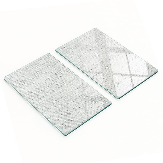 Multifunctionele decoratieve glazen keukenplanken, wit canvas, 2x30x52 cm
