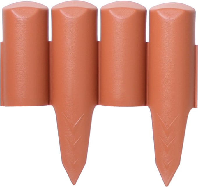 Kunststof graskant/tuin rand/kantopsluiting - terracotta - met een lengte van ,5 meter - borderrand