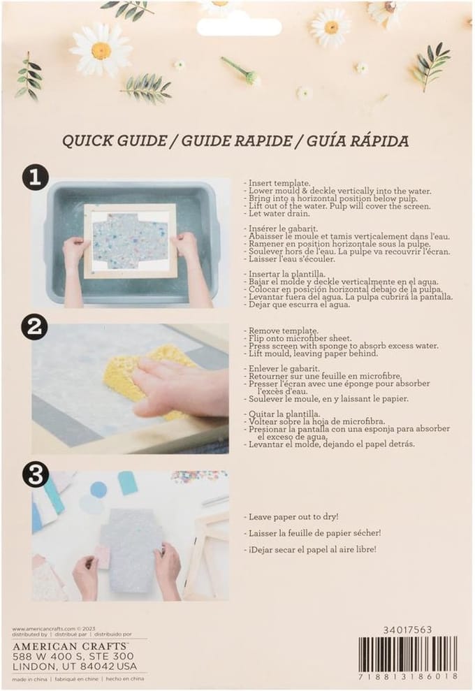 American Crafts - frame voor het scheppen van jouw eigen papier - rechthoekig - 34017563