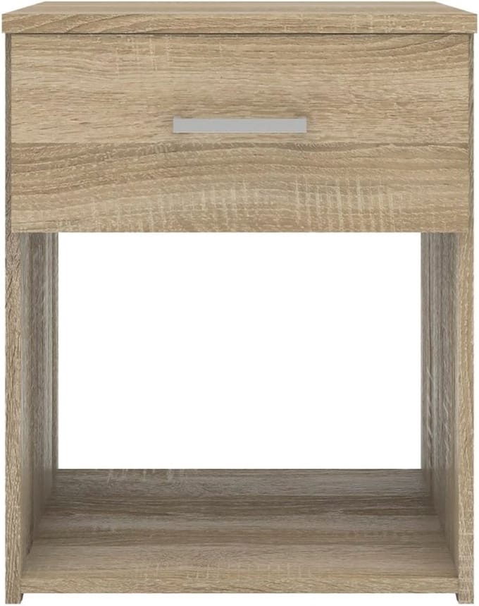 Spell nachtkastje 1 lade en 1 plank eiken decor.