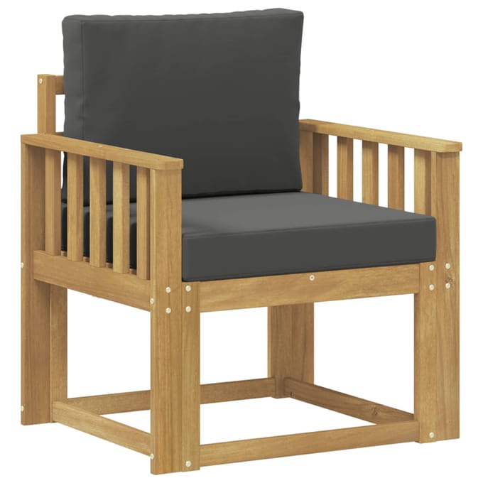 vidaXL - Buitensofa - Polyester - Wit - en - Anthraciet