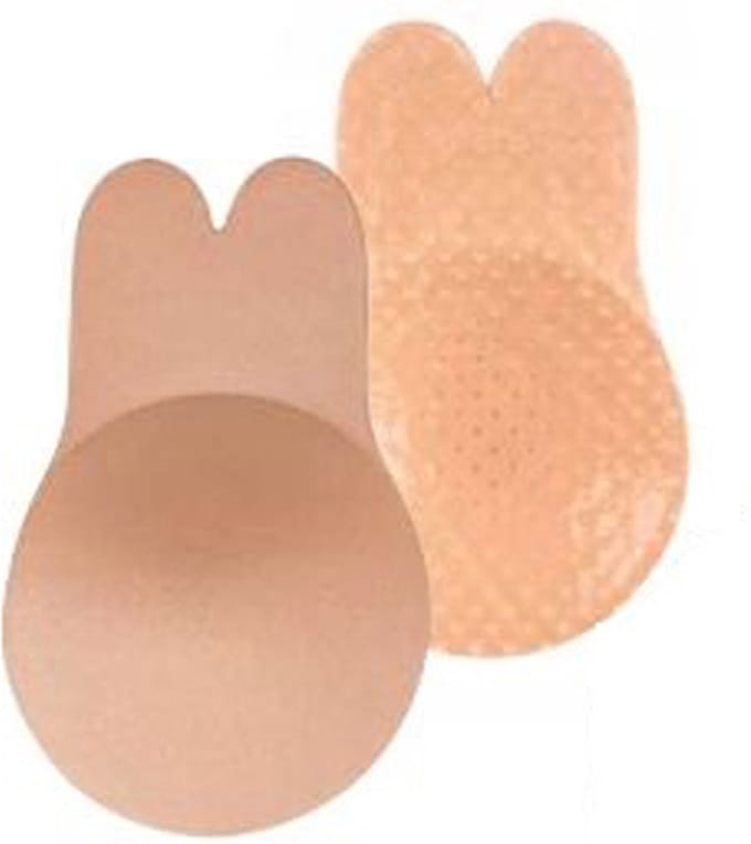 Bye Bra Rabit Pull-ups Borstlift Plakpleisters Herbruikbare Zelfklevende Tepelcovers Voor Een Liftend Effect Onzichtbare Liftende BH-cups Verstelbare Borstplakjes Sticker, Huidkleur (M)