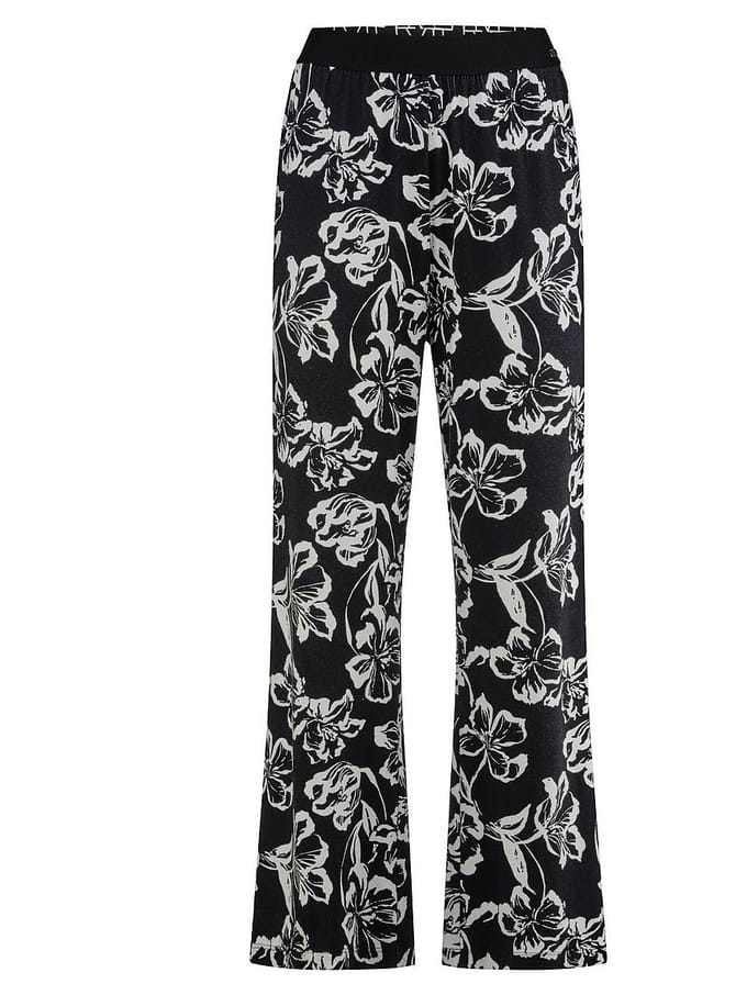 Straight Fit-jersey broek Van Emilia Lay zwart