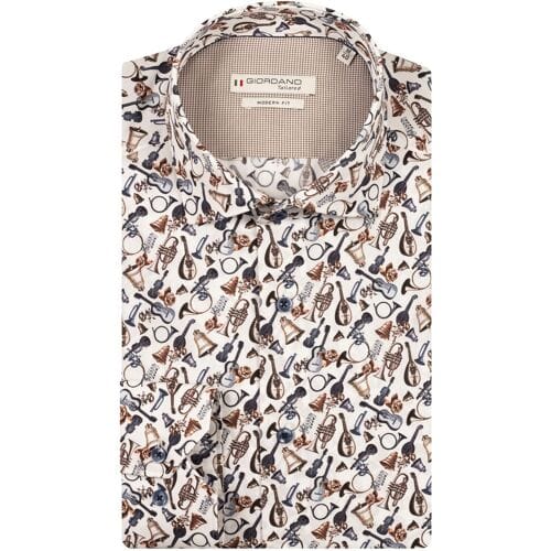Giordano Overhemd Maggiore Luxury Musical Instruments Optical White-Multi / male