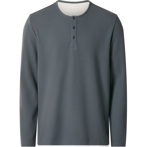 ESMARA MEN Heren longsleeve (Blauw, M)