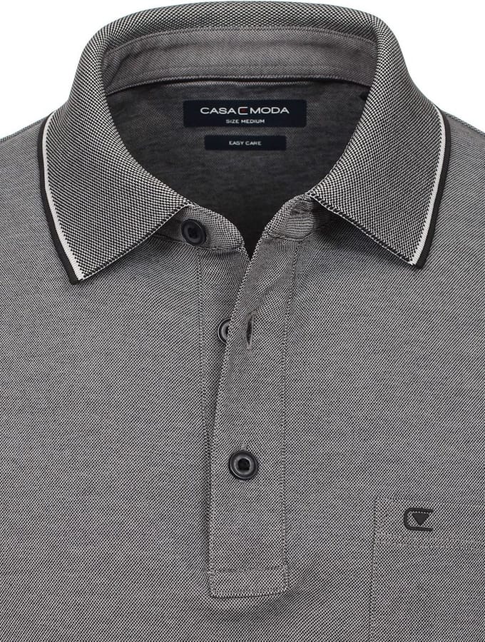 Poloshirt Met Borstzakje 3 Knoops Grijs Casa Moda - M