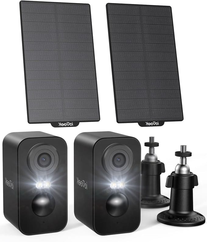 Bewakingscamera Set - Draadloze Camera - Huis Beveiligen - 2K HD Resolutie - 2 Stuks - Zwart