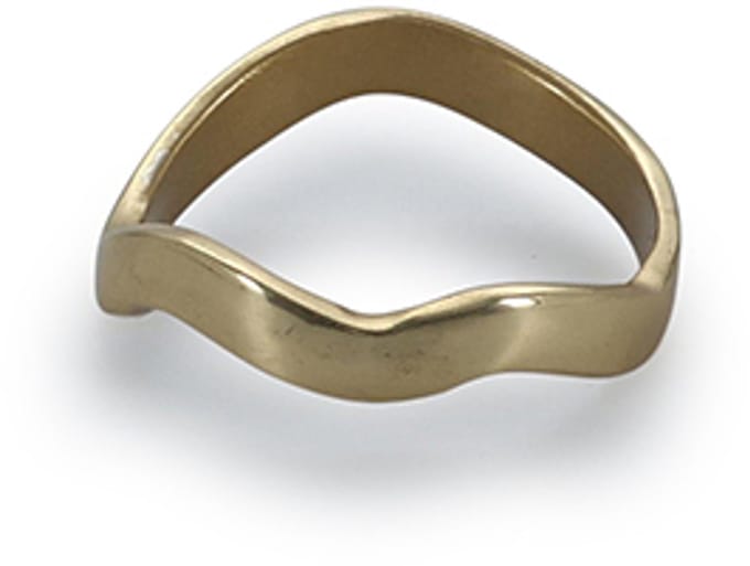 S|P Collection Servetring 4,5cm organisch goud Charm - set/4