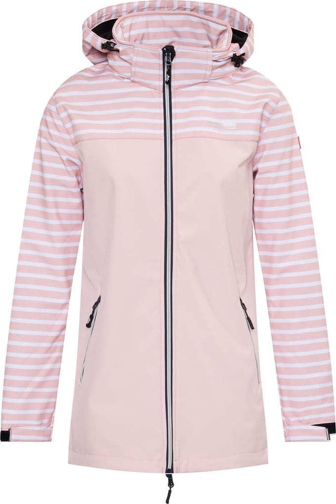 Nordberg Maddy - Softshell Outdoor Zomerjas Dames - Pink Stripe - Maat S