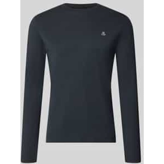 Shaped fit shirt met lange mouwen van puur katoen
