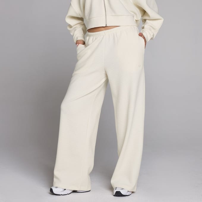 MP Dames Waffle Mid Rise Rechte Joggingbroek - Ivoor - S