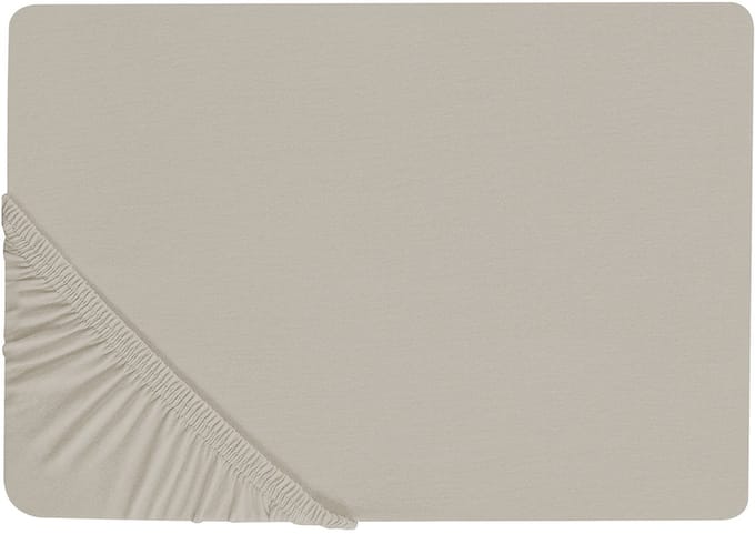 JANBU - Laken - Taupe - 140 x 200 cm - Katoen