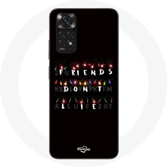 Coque pour Xiaomi Redmi Note 11 4G Stranger Things Affiche Friends Don't Lie Joyeux noël