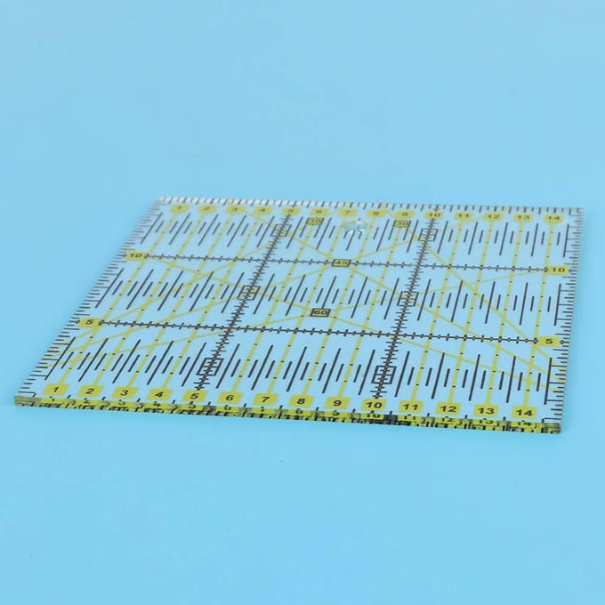 DIY Acryl Naailinealen Meten Quilthulpmiddel Vierkante Liniaal Snijliniaal beige