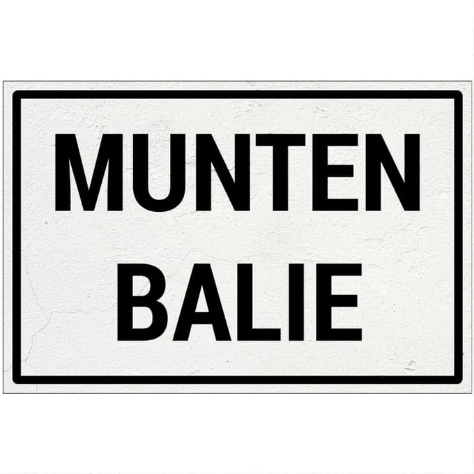 Muntenbalie bord | Forex Re materiaal | 45 x 30 cm