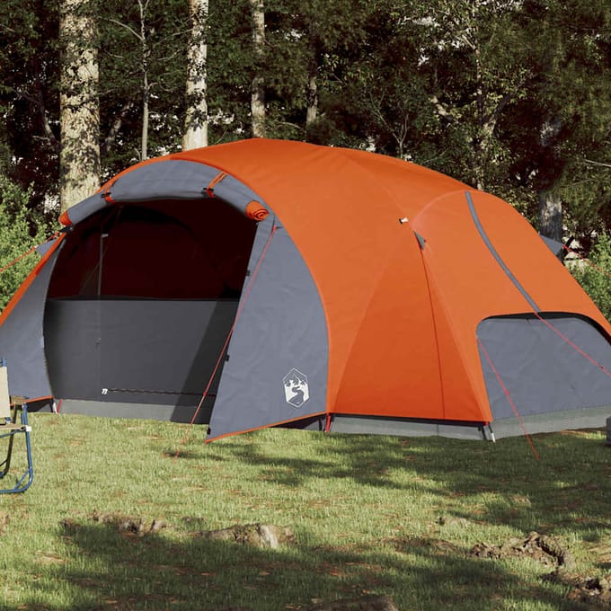 Vidaxl Tente de Camping, Familiale, 8 Personnes, Orange, Imperméable