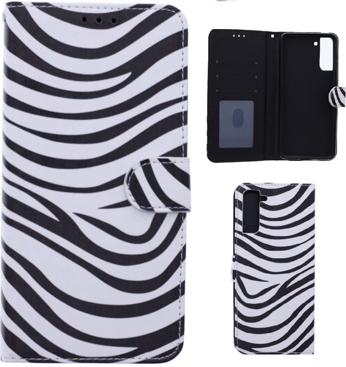 Portemonnee Book Case Hoesje Geschikt voor: Samsung Galaxy S22 Plus - Zebra Print
