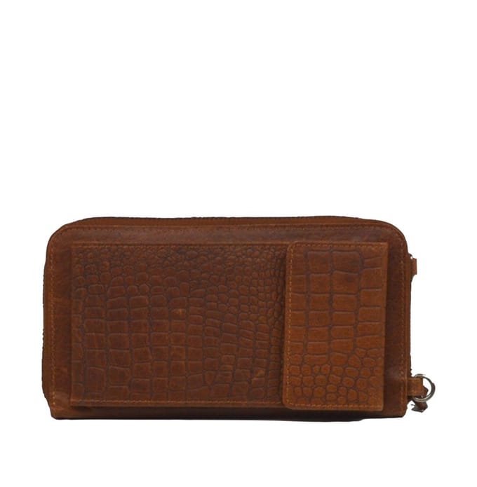 DSTRCT Flora Fountain Croco Phonebag Telefoontasje Cognac