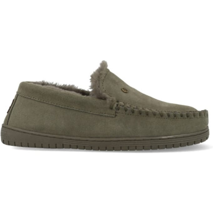Warmbat Grizzly Suede Heren Sloffen - Groen