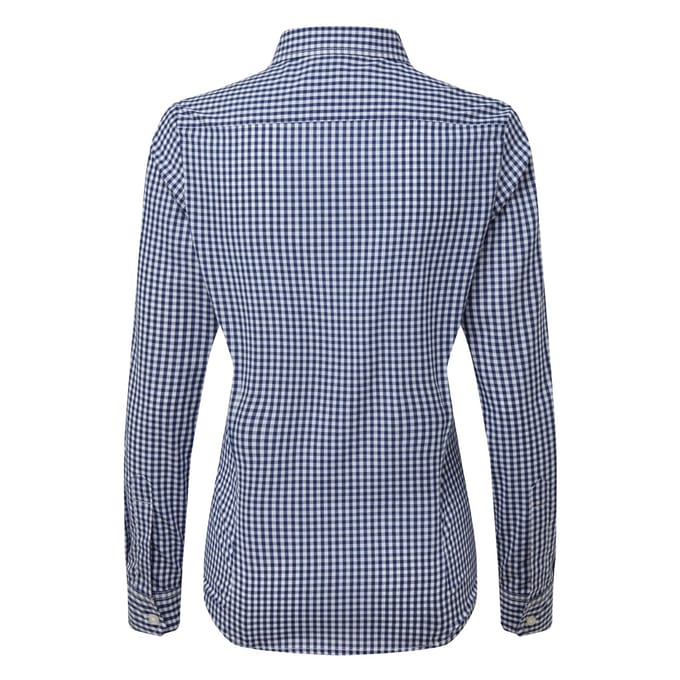 Premier Dames/dames Maxton Check Shirt met lange mouwen (Marine / Wit)