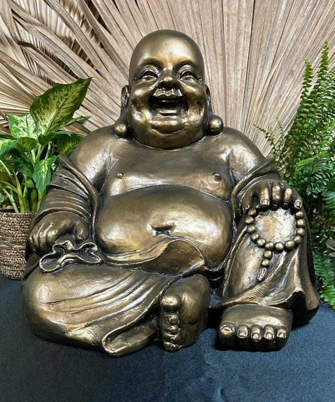 Boeddha Beeld Limited Bronzen Dikbuik Boeddha beeld L - 42 cm Hoog