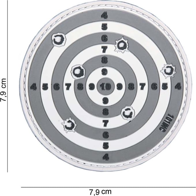 101 Inc Embleem 3D Pvc Target Grijs  14035