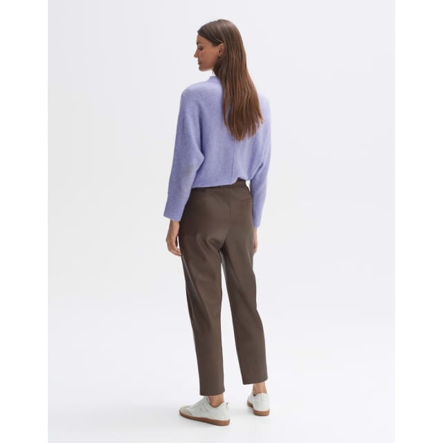 Opus - Kunstleren Broek Majella Bruin - Vrouwen - Maat 36
