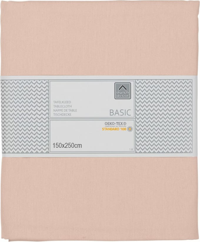 Dutch Decor Tafelkleed 100% Katoen 150 x 250 cm - Oud Roze