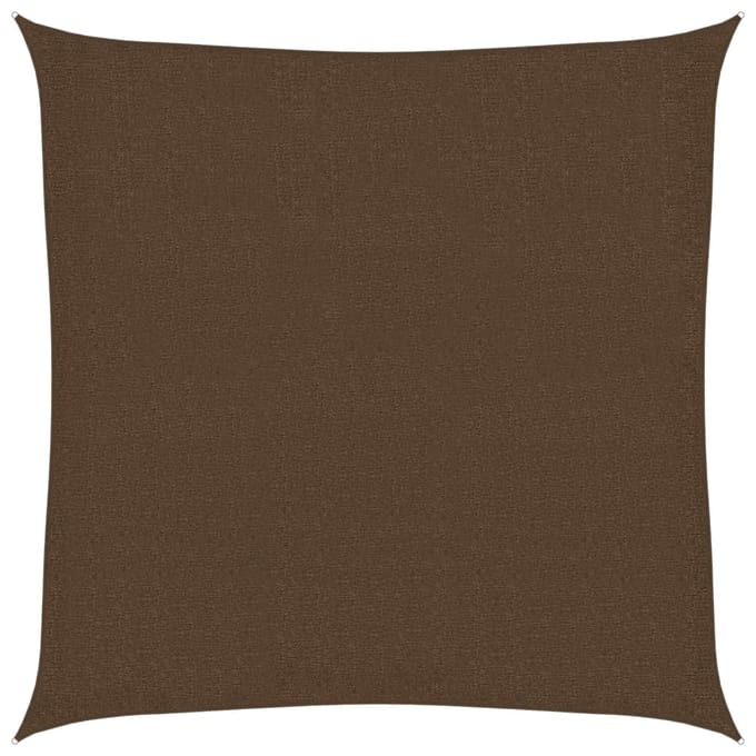 vidaXL - Zonnezeil - 160 - g/m² - 3x3 - m - HDPE - bruin
