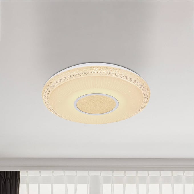Globo LED plafondlamp Klemens, rond, dimbaar, RGBW