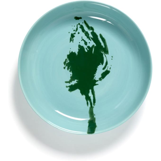 Serax Feast Diep Bord - Set - azure/ broccoli groen