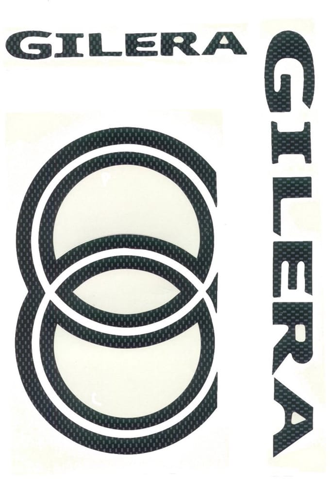 stickerset carbon 5-delig gilera