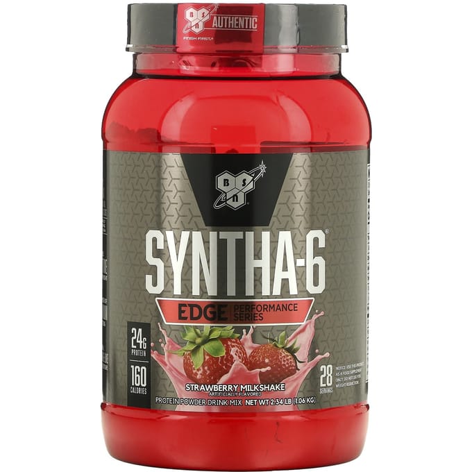 BSN, Syntha-6 Edge®, Eiwitpoeder Drankmix, Aardbeien Milkshake, 2,34 lb (1,06kg)
