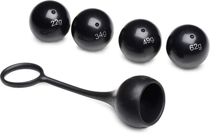 XR Brands Cock Dangler - Siliconen Penisband met Gewichten black