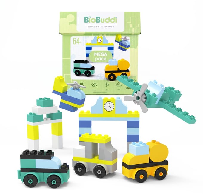 BioBuddi - Megapack Stadseditie bouwblokken (64 blokken)