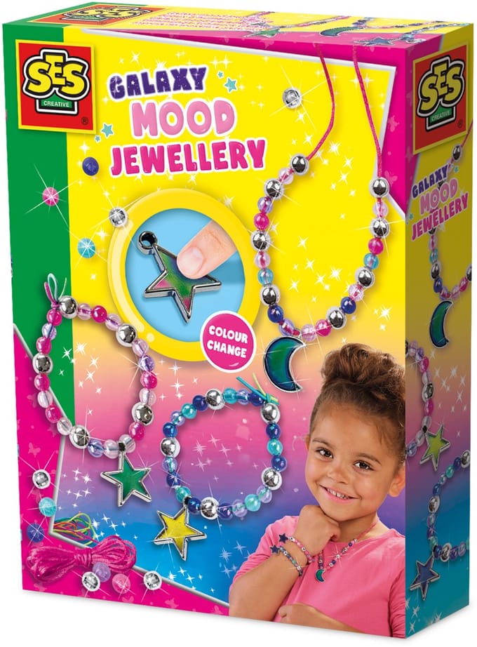 SES Creative - Galaxy - Mood Sieraden - Knutselen Meisjes - Sieraden Maken - Vanaf 3 Jaar
