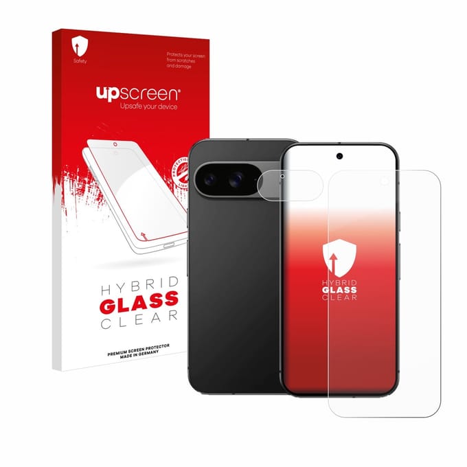 upscreen - Screenprotector voor Google Pixel 9 (Voor+Camera) - Folie Beschermfolie Beschermglas transparant