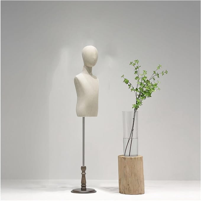 Kind Paspop - Etalagepop Jurken - Kleding Presenteren - Verstelbare Hoogte - 93-140 cm - Beige