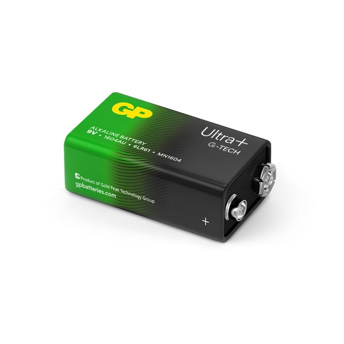 GP Ultra Plus Alkaline 9V Blokbatterij (1-pack)