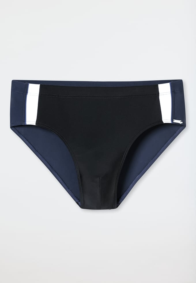 Schiesser Zwembroek Slip Heren - Ocean Swim - zwart