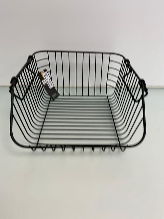 Mand metaal 30x27x14cm zwart