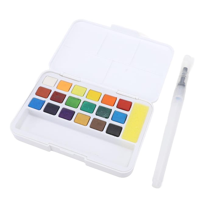 Aquarelverfset Reis 18 Levendige Kleuren Professioneel Wasbaar voor Kunstenaars Studenten white