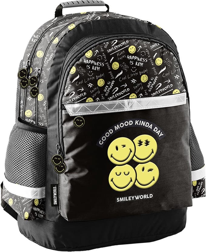 Smiley Rugzak, Good Mood - 41 x 28 x 18 cm - Polyester