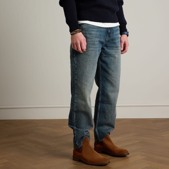 Van Lier - Heren - Cognac suède chelsea boots - Maat 43