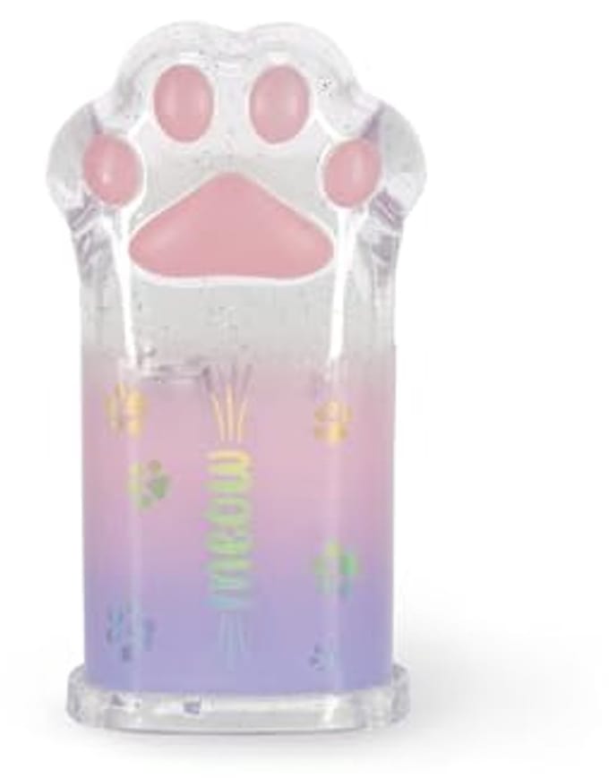 Puntenslijper in Kattenpootvorm met Glitters - Transparante Puntenslijper