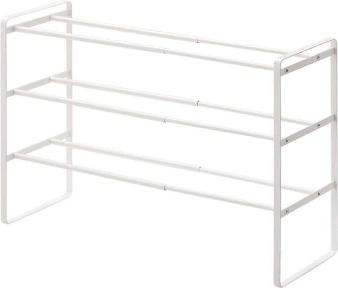 Yamazaki Schoenenrek Uitschuifbaar - Frame - 3 niveaus - Wit