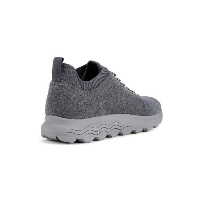 Geox D Spherica A Wollen Blend Dames Antraciet Sneakers