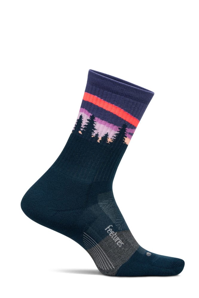 Feetures - Trail Max Cushion Crew - Purple Aurora - Blauw-Paars / MEDIUM