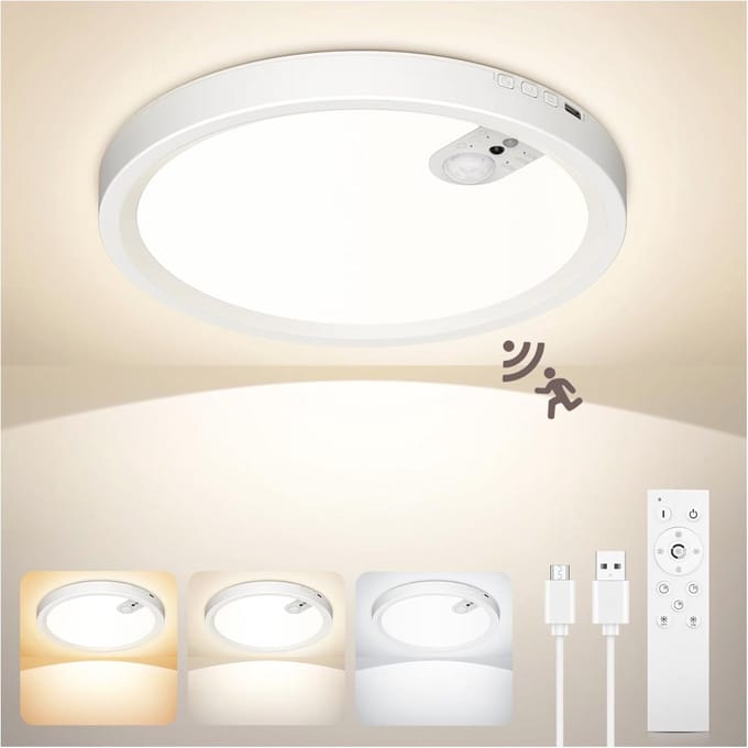 Dimbare LED Plafondlamp met Bewegingsmelder en Afstandsbediening